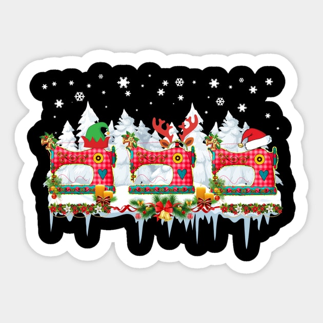 Sewing Machines Christmas Ornaments Funny Decorate Sticker by mazurprop